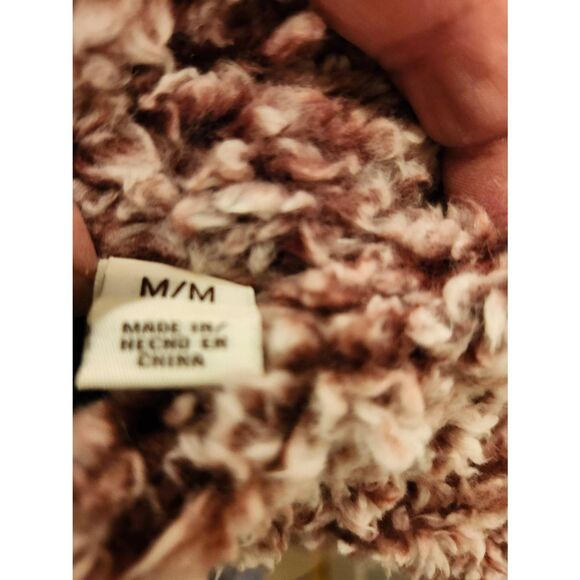 Weatherproof Soft Burgundy Half Zip Soft Furry Pullover Jacket Womens Medium - Picture 4 of 4